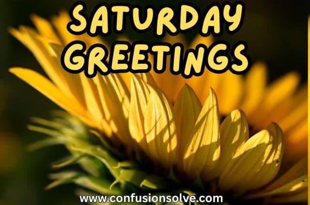 Saturday greetings