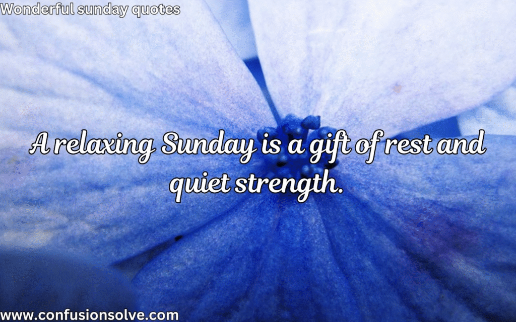 Sunday blessings