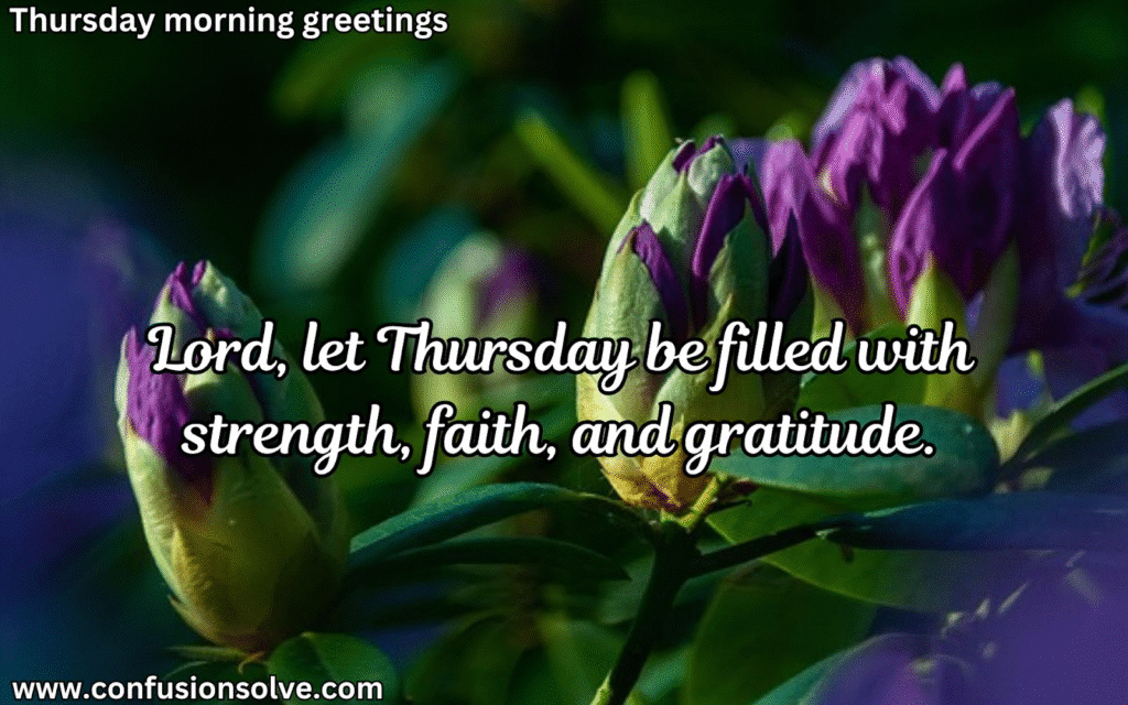 Thursday Prayers