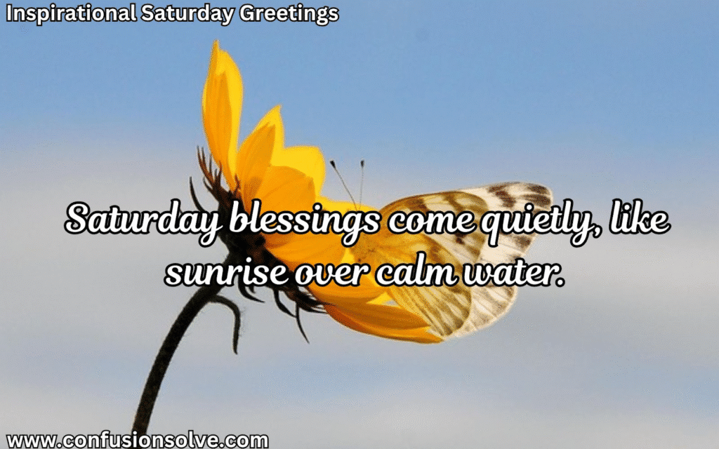Saturday blessings
