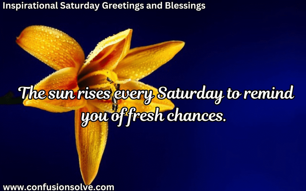Saturday blessings