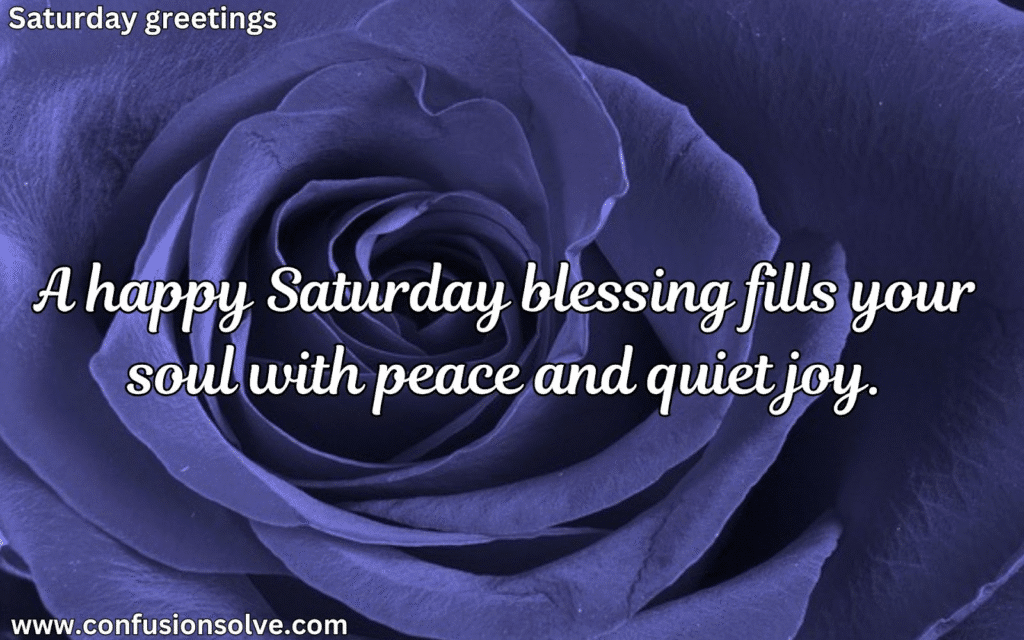 Saturday blessings
