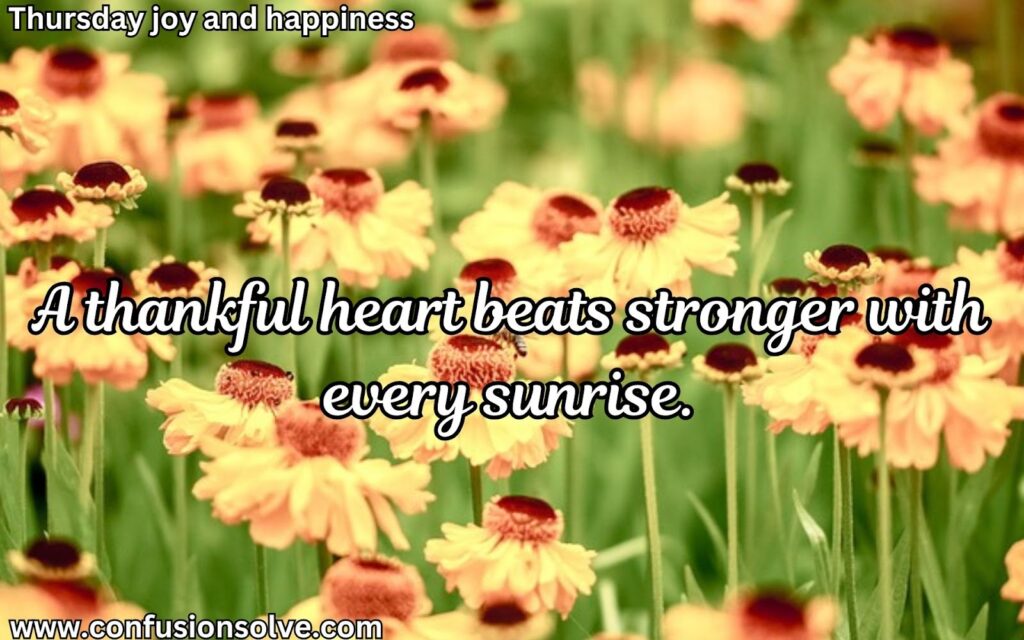 Good morning Thursday