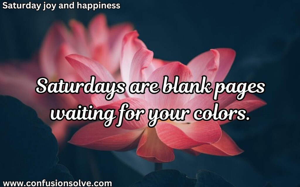 Saturday blessings