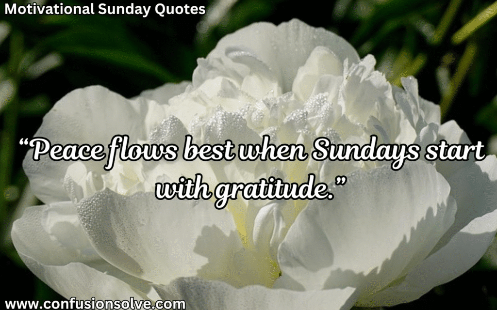 Sunday positive thoughts